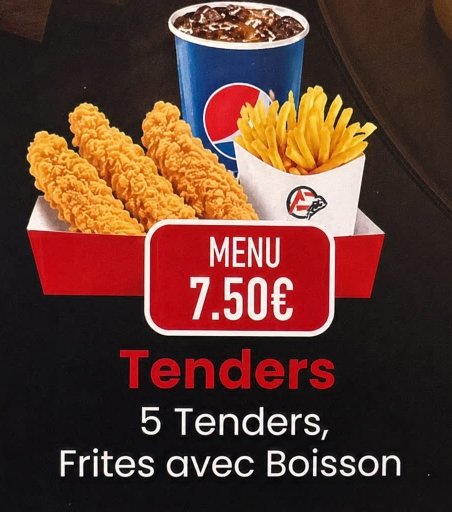 Menu Poulet
